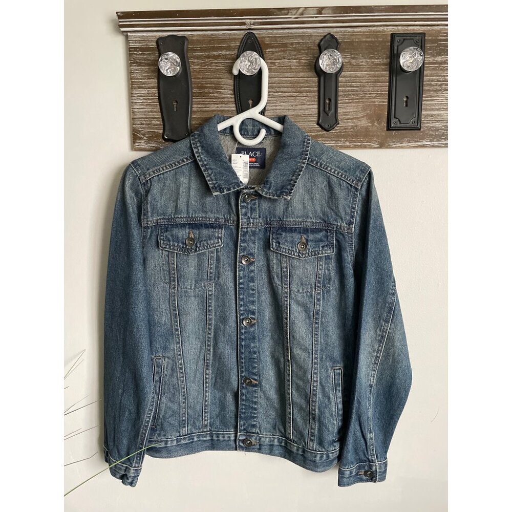 THE CHILDREN'S PLACE Kids Denim Jacket Classic Button-Up 100% Cotton Blue Size 1